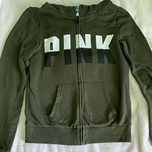 PINK ARMY GREEN HOODIE XS